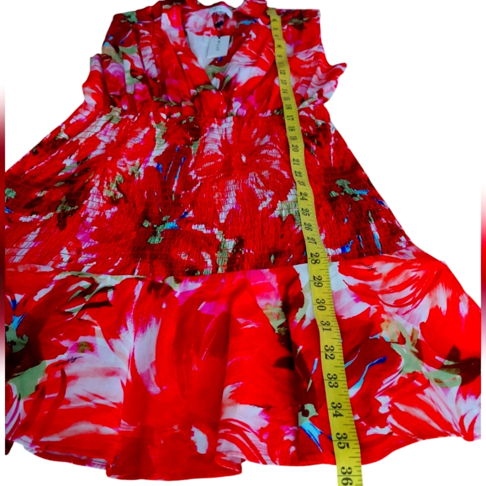 Milly Red Floral Mini Dress - Picture 14 of 15